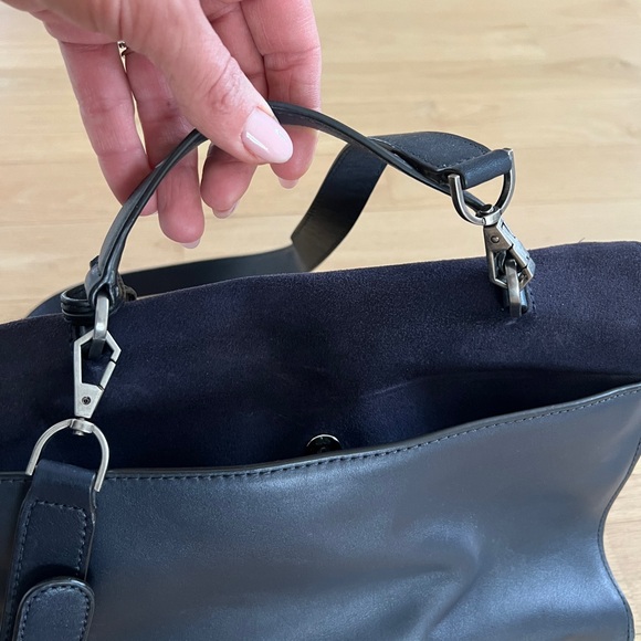 Rebecca Minkoff Black Suede and Leather Crossbody Bag - Picture 6 of 16